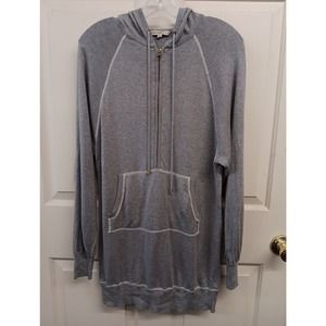 Haute Hippie Nude Women Gray Casual Hooded Sweater Dress S Silk/Cashmere Blend